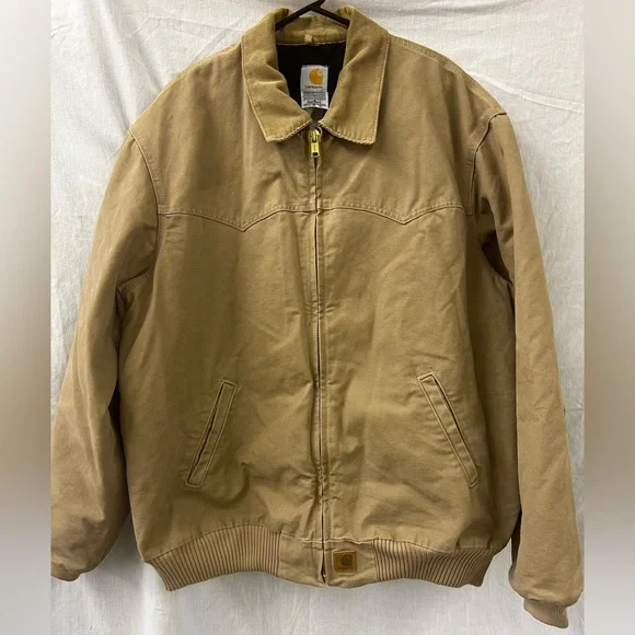 CARHARTT Vintage Sandstone Santa Fe Jacket Quilt Lined XXL Tall - Picture 1 of 5